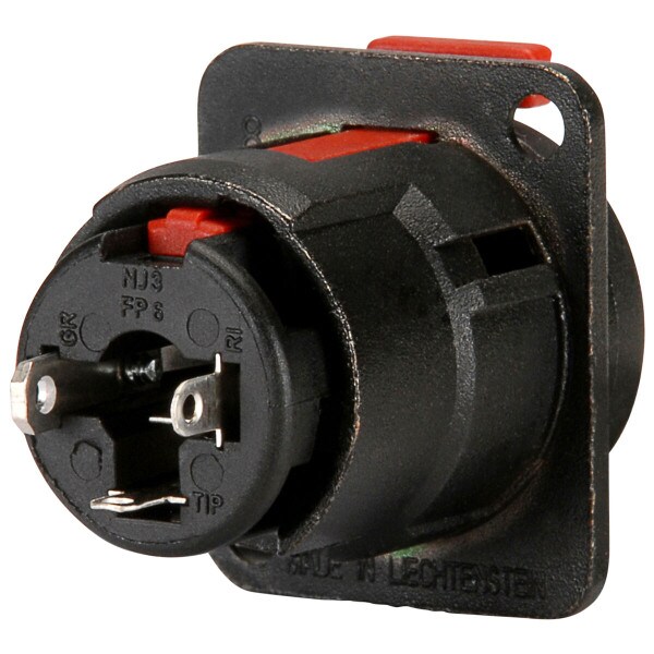 Main product image for Neutrik NJ3FP6C-BAG 1/4" Locking Chassis Jack Black 092-084